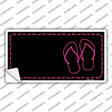 Flip Flops Pink Offset Novelty Sticker Decal