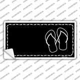 Flip Flops Offset Novelty Sticker Decal