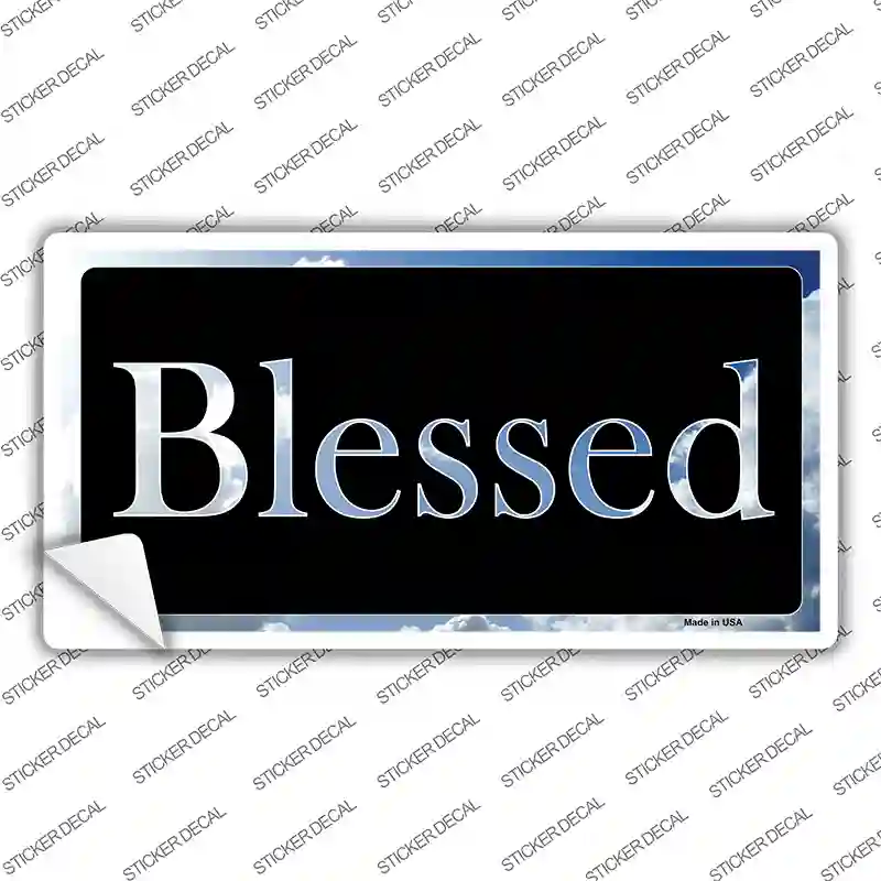 Blessed Blue Sky Cloud Novelty Sticker Decal