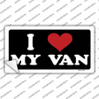 I Love My Van Black Novelty Sticker Decal
