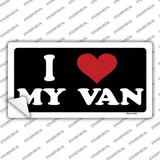 I Love My Van Black Novelty Sticker Decal