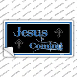 Jesus Is Coming Blue Novelty Sticker Decal