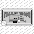 Trailer Trash Grey Novelty Sticker Decal