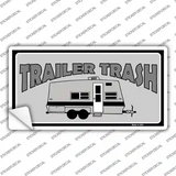Trailer Trash Grey Novelty Sticker Decal