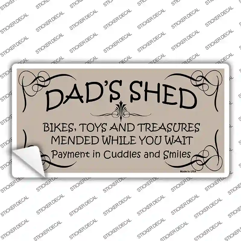 Dads Shed Novelty Sticker Decal