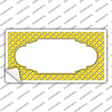 Yellow White Quatrefoil Center Scallop Novelty Sticker Decal