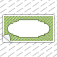 Lime Green White Quatrefoil Center Scallop Novelty Sticker Decal