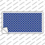 Blue White Quatrefoil Novelty Sticker Decal