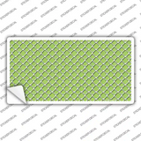 Lime Green White Quatrefoil Novelty Sticker Decal