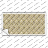 Gold White Quatrefoil Novelty Sticker Decal