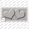Grey White Quatrefoil Grey Center Hearts Novelty Sticker Decal