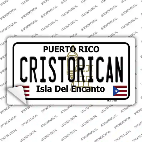Cristorican Puerto Rico Novelty Sticker Decal