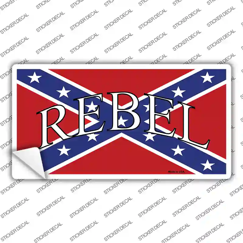 Rebel Confederate Flag Novelty Sticker Decal