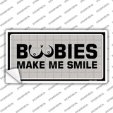 Boobies Make Me Smile Novelty Sticker Decal