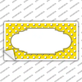 Scallop Yellow White Polka Dot Novelty Sticker Decal