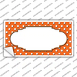 Scallop Orange White Polka Dot Novelty Sticker Decal