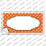 Scallop Orange White Polka Dot Novelty Sticker Decal