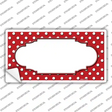 Scallop Red White Polka Dot Novelty Sticker Decal