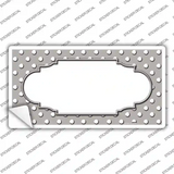 Scallop Grey White Polka Dot Novelty Sticker Decal
