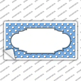 Scallop Light Blue White Polka Dot Novelty Sticker Decal