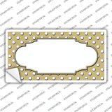 Scallop Gold White Polka Dot Novelty Sticker Decal
