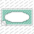Scallop Mint White Polka Dot Novelty Sticker Decal