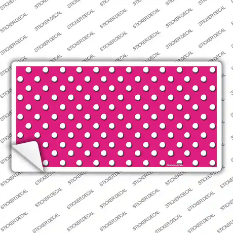 Pink Polka Dot Novelty Sticker Decal