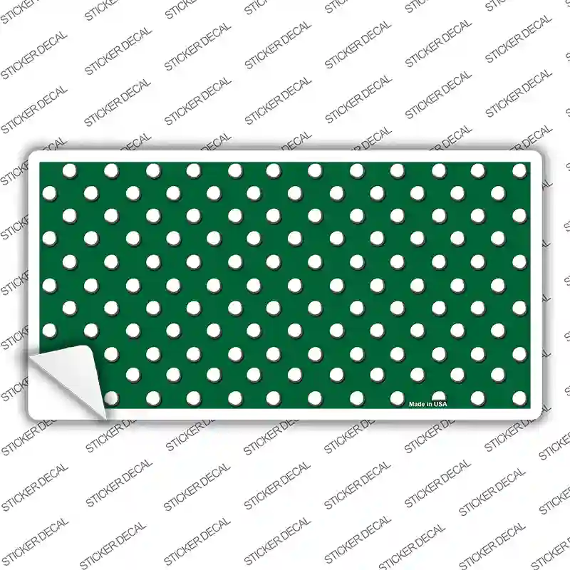 Green Polka Dot Novelty Sticker Decal
