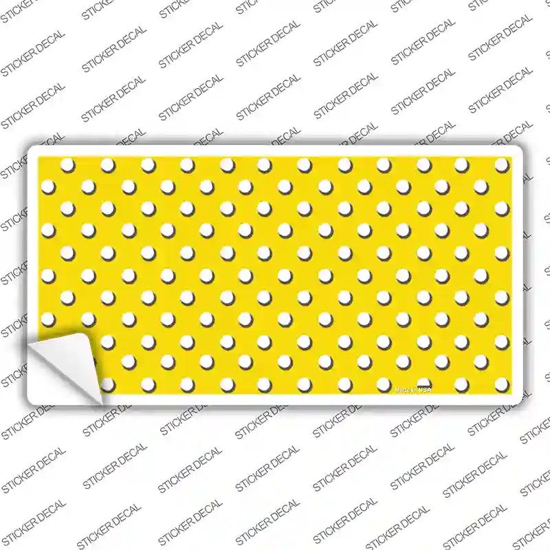 Yellow Polka Dot Novelty Sticker Decal