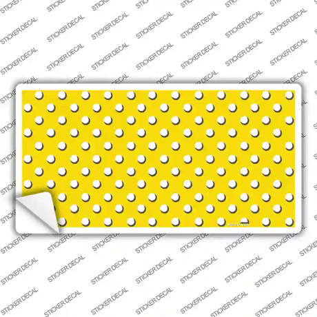 Yellow Polka Dot Novelty Sticker Decal