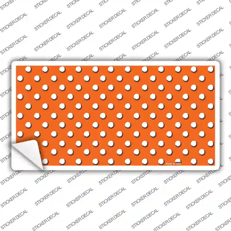 Orange Polka Dot Novelty Sticker Decal