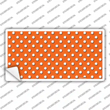 Orange Polka Dot Novelty Sticker Decal
