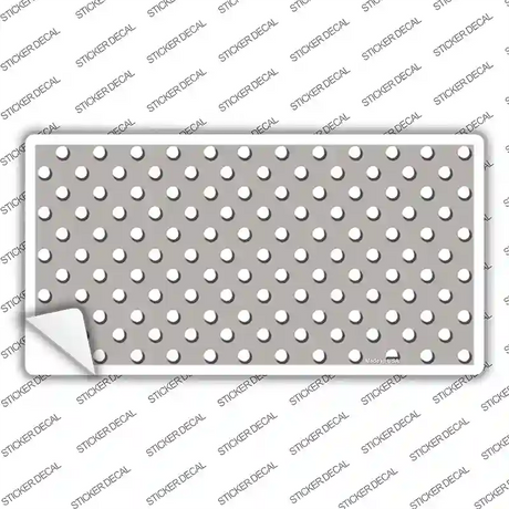 Grey Polka Dot Novelty Sticker Decal