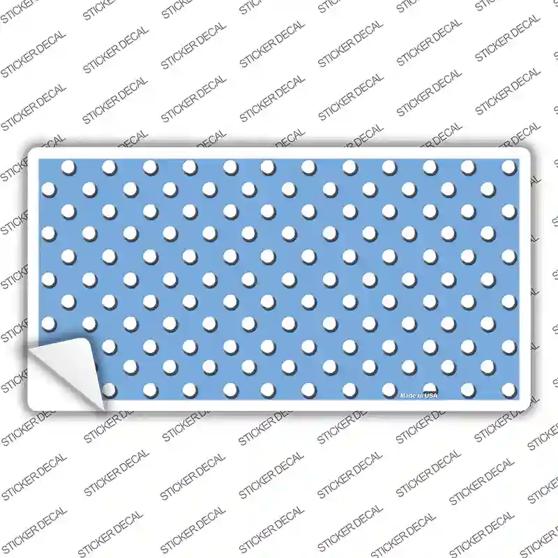 Light Blue Polka Dot Novelty Sticker Decal