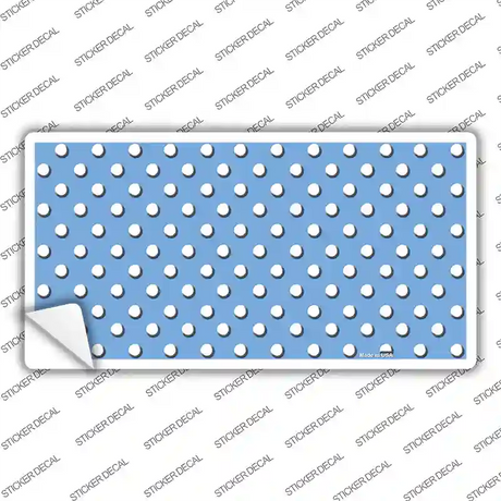 Light Blue Polka Dot Novelty Sticker Decal