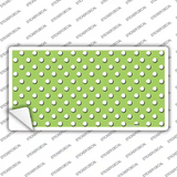 Lime Green Polka Dot Novelty Sticker Decal