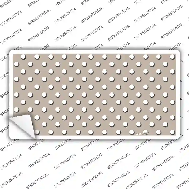 Tan Polka Dot Novelty Sticker Decal