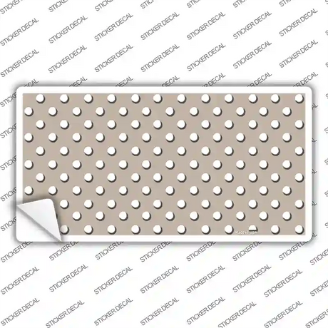 Tan Polka Dot Novelty Sticker Decal