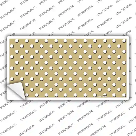 Gold Polka Dot Novelty Sticker Decal