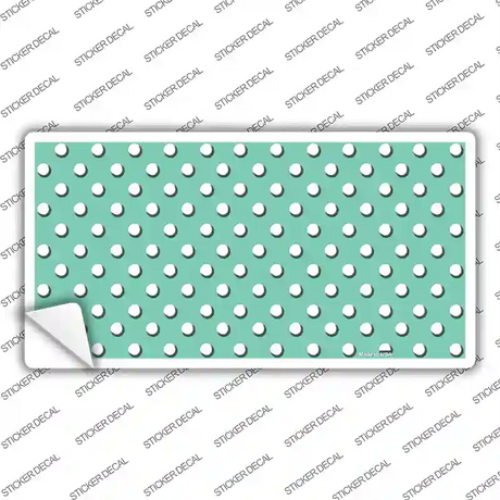 Mint Polka Dot Novelty Sticker Decal