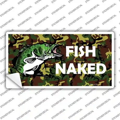 Fish Naked Novelty Sticker Decal