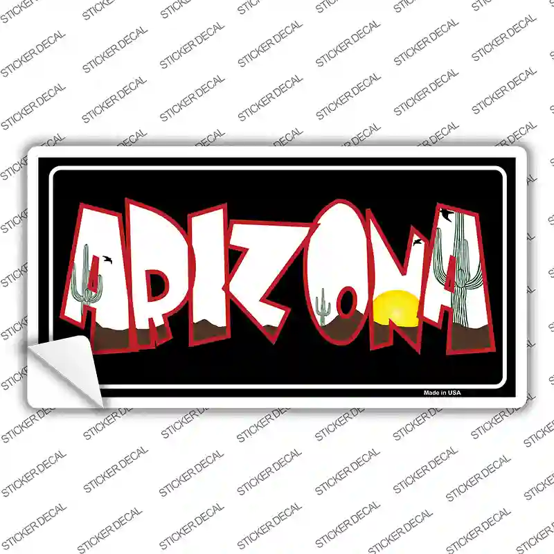 Arizona Black Novelty Sticker Decal