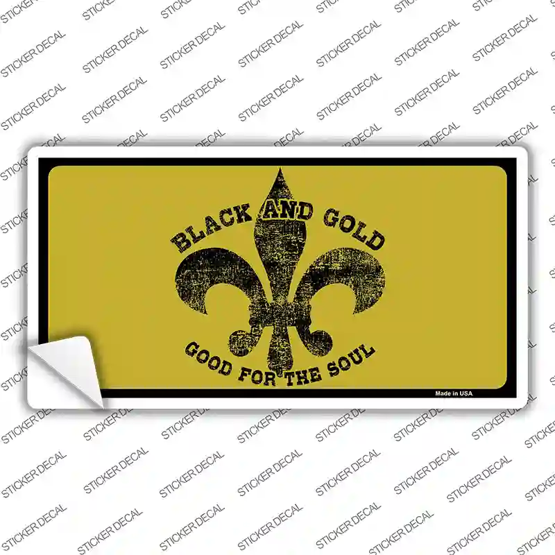 Saints Fleur De Lis Yellow Novelty Sticker Decal