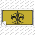 Saints Fleur De Lis Yellow Novelty Sticker Decal