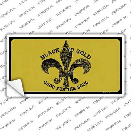 Saints Fleur De Lis Yellow Novelty Sticker Decal