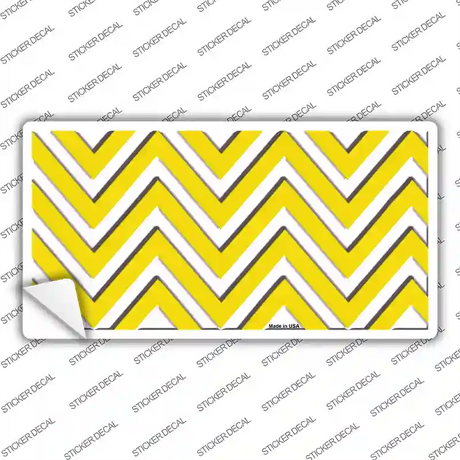 Yellow Chevron Novelty Sticker Decal