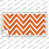 Orange Chevron Novelty Sticker Decal