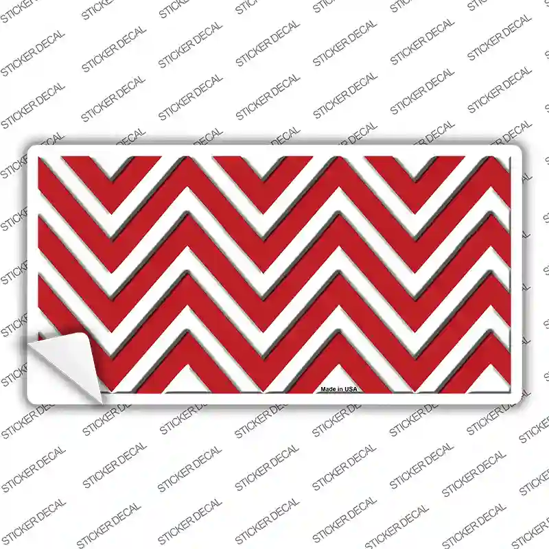 Red Chevron Novelty Sticker Decal