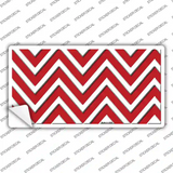 Red Chevron Novelty Sticker Decal