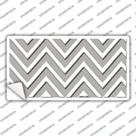 Grey Chevron Novelty Sticker Decal